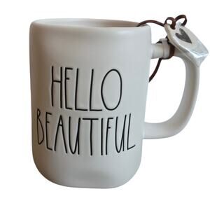 Rae Dunn Hello Beautiful Coffee Mug New, never used, 16 Oz Ceramic